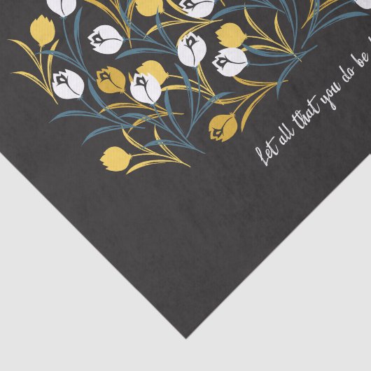 Elegant tulp bloemenpatroon tissuepapier (Detail)