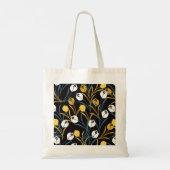 Elegant tulp bloemenpatroon tote bag (Achterkant)