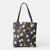 Elegant tulp bloemenpatroon tote bag (Achterkant)
