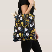 Elegant tulp bloemenpatroon tote bag (Dichtbij)