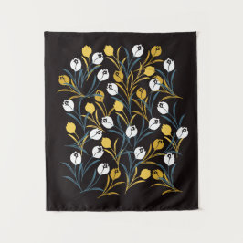 Elegant tulp bloemenpatroon wandkleed