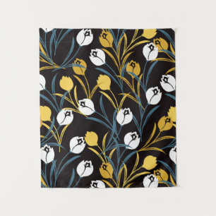 Elegant tulp bloemenpatroon wandkleed