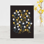 Elegant tulp bloemmotief  kaart (Gele Bloem)