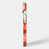 Elegant Tulp Bloempatroon – Rood & Perzik Lente Case-Mate iPhone Case (Achterkant / Links)