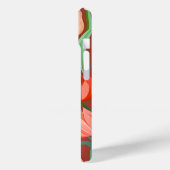 Elegant Tulp Bloempatroon – Rood & Perzik Lente Case-Mate iPhone Case (Achterkant / Links)