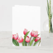 Elegant tulp en stethoscoopdoctoren dag bedankkaart (Achterkant)