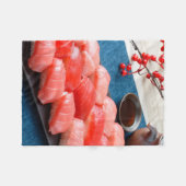 Elegant Tuna Feast – Japanese Style Fleece Blanket (Voorkant (Horizontaal))