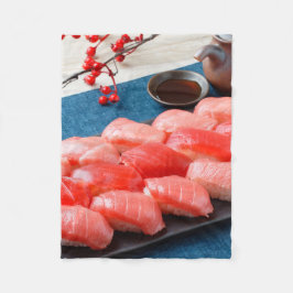 Elegant Tuna Feast – Japanese Style Fleece Blanket