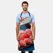 Elegant Tuna Sushi Apron – Japanese Style Charm Schort (Gedragen)