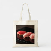Elegant Tuna Sushi Trio Tote Bag (Achterkant)