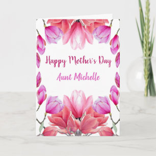 Elegant Tunt Waterverf Floral Card Kaart