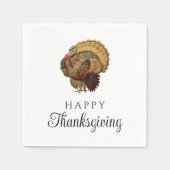 Elegant  Turkije Happy Thanksgiving Servet (Voorkant)