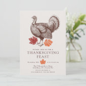  Elegant Turkije Herfstblad Thanksgiving Kaart (Staand voorkant)