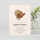 Elegant Turkije Thanksgiving Party Uitnodiging (Staand voorkant)