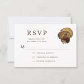 Elegant  Turkije Thanksgiving RSVP Kaartje (Voorkant)