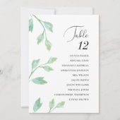 Elegant turkooise bladeren.Weddenschappelijke zitk Kaart (Voorkant)