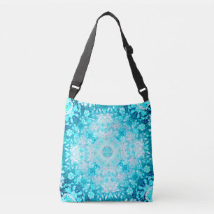Elegant Turquoise Aqua Blue Crystal Stone Crossbody Tas