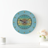 Elegant Turquoise Art Deco Wall klok (Huis)