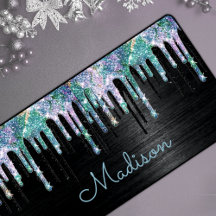 Elegant Turquoise black Unicorn Drives monogram