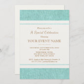 Elegant Turquoise Blauw, Stijlvol Kaart (Voorkant / Achterkant)