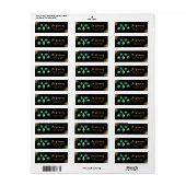 Elegant Turquoise Blauwe Kerstversiering Etiket (Full Sheet)
