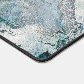 Elegant Turquoise Blauwgroen Blauw Groen Monogram Bureaumat (Hoek)