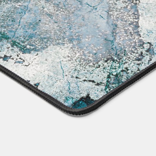 Elegant Turquoise Blauwgroen Blauw Groen Monogram  Bureaumat (Hoek)