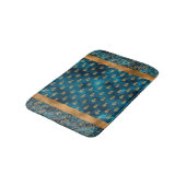 Elegant Turquoise Blauwgroen Gold Pineapple Patter Badmat (Gekanteld)
