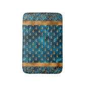 Elegant Turquoise Blauwgroen Gold Pineapple Patter Badmat (Voorkant Verticaal)