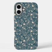 Elegant Turquoise Bloemige Spiraal Naadloos Patroo Case-Mate iPhone Case (Achterkant)