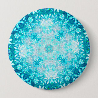 Elegant Turquoise Blue Aqua Stone Pattern Ronde Button 4,0 Cm