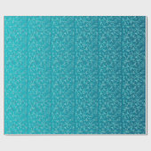 Elegant Turquoise Blue Damask Design Cadeaupapier (Vlak)