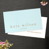 Elegant Turquoise Blue Leather Professional Visitekaartje