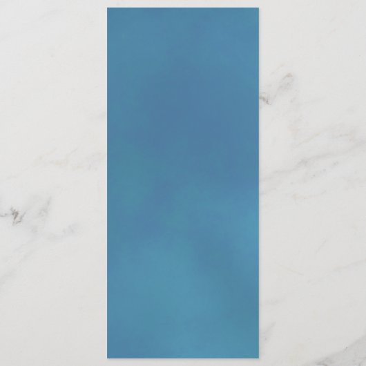 Elegant Turquoise Blue Roos Reflections Wedding Menu (Achterkant)