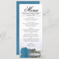 Elegant Turquoise Blue Roos Reflections Wedding