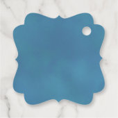 Elegant Turquoise Blue Roos Wedding Dank je Bedankjes Labels (Achterkant)