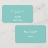 Elegant Turquoise Colored Visitekaartje (Voorkant / Achterkant)