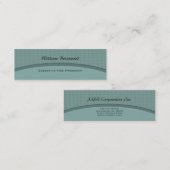 elegant turquoise curve mini visitekaartje (Voorkant / Achterkant)