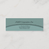 elegant turquoise curve mini visitekaartje (Achterkant)