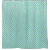 Elegant turquoise douchegordijn met parels (Voorkant)