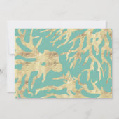 Elegant Turquoise en Gold Note Cards Notitiekaartje (Achterkant)