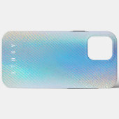 Elegant turquoise en goud holografisch Case-Mate iPhone case (Achterkant (horizontaal))