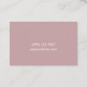 Elegant Turquoise en Silver Dahlia Flower Design Visitekaartje (Achterkant)