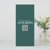 Elegant Turquoise Evenementen Menu Logo Zakelijke (Staand voorkant)