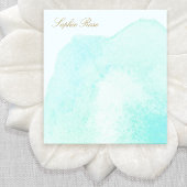 Elegant Turquoise Floral Waterverf Vloer Notitiebl Notitieblok