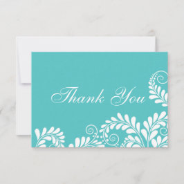 Elegant Turquoise Flourish Wedding Dank je wel