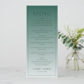 Elegant Turquoise Formeel Menu (Staand voorkant)