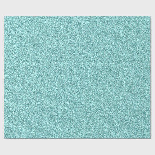 Elegant Turquoise Glitter Cadeaupapier (Vlak)