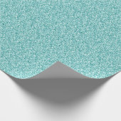 Elegant Turquoise Glitter Cadeaupapier (Hoek)