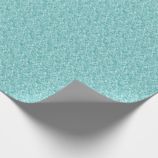 Elegant Turquoise Glitter Cadeaupapier (Hoek)